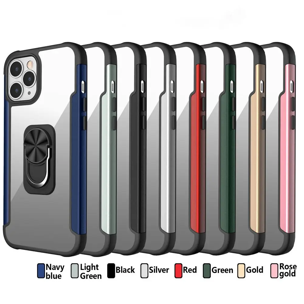 

Magnetic Ring Stand Phone Case For iPhone 11 Pro X XR XS MAX Case TPU Double Protection Anti Fall Phone Cover For 12 Pro Max