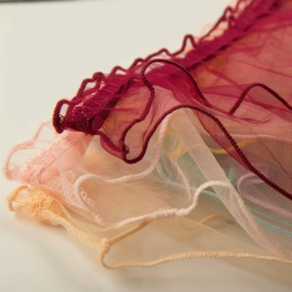 Прозрачные женские сексуальные трусики кружевные стринги ультратонкие Сетчатые