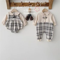 milancel 2021 autumn baby bodysuits toddler clothing brother and sister clothes brother rompers girls bodysuits