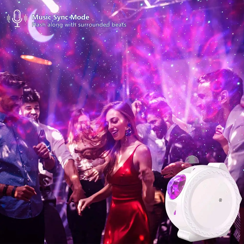 

Smart life wifi APP starry sky projector galaxy projector stars moon ocean voice music control LED night light lamp for kid gift