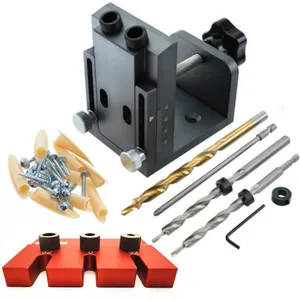 Направляющая для сверления карманных отверстий набор кондукторов для деревообработки Столярный Мастер Набор для столярных работ сверление карманных отверстий инструменты