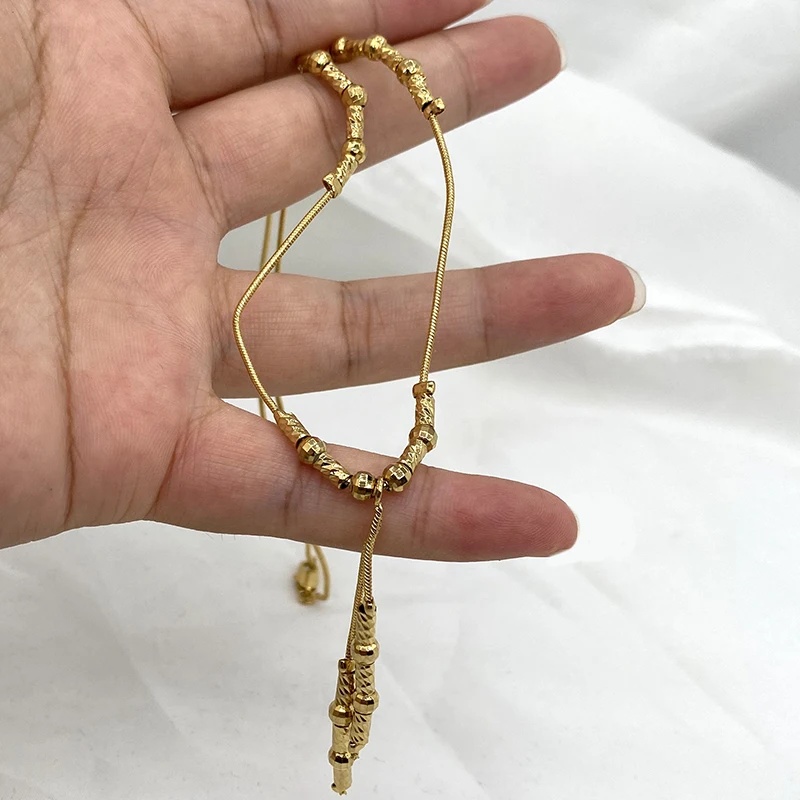 Маленькие бусины Дубай ожерелье серьги для женщин/девочек очаровательные модные