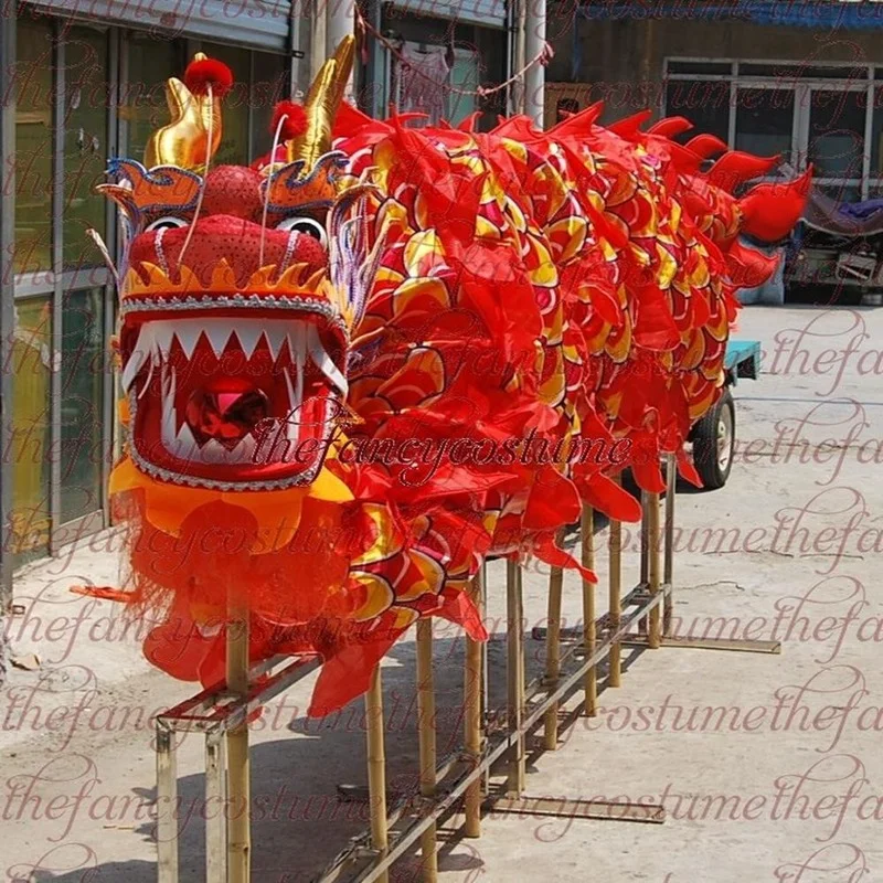 

Chinese Traditional Festival Dragon Dance Carnival Mascot Ethnic Folk Role-playing Costume Adult Satin Cloth Material Dragon