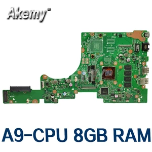 akemy e402ba with a9 cpu 8gb ram mainboard for asus vivobook e402 e402b e402ba e402bp laotop mainboard e402ba motherboard test free global shipping
