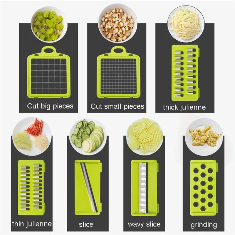 Vegetable Fruit Slicer Grater Cutter Peeler Multifunctional Potato Carrot Drain Basket Kitchen Tool | Дом и сад