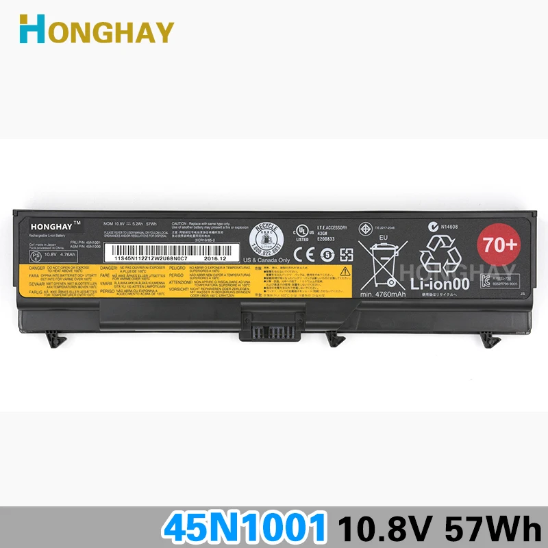 Аккумулятор для ноутбука HONGHAY 10 8 В 5200 мАч Lenovo ThinkPad T430 T430I L430 T530 T530I L530 W530 45N1005 45N1004
