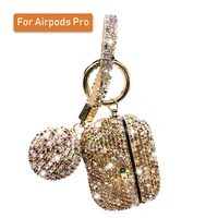 for apple airpods pro diamond cover earphone accessories charging box protector with keychain suitable for apple pro women gifts