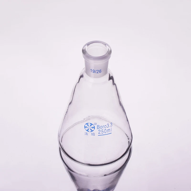 Conical flask with standard ground-in mouth,Capacity 250ml,joint 19/26,Erlenmeyer flask with standard ground mouth