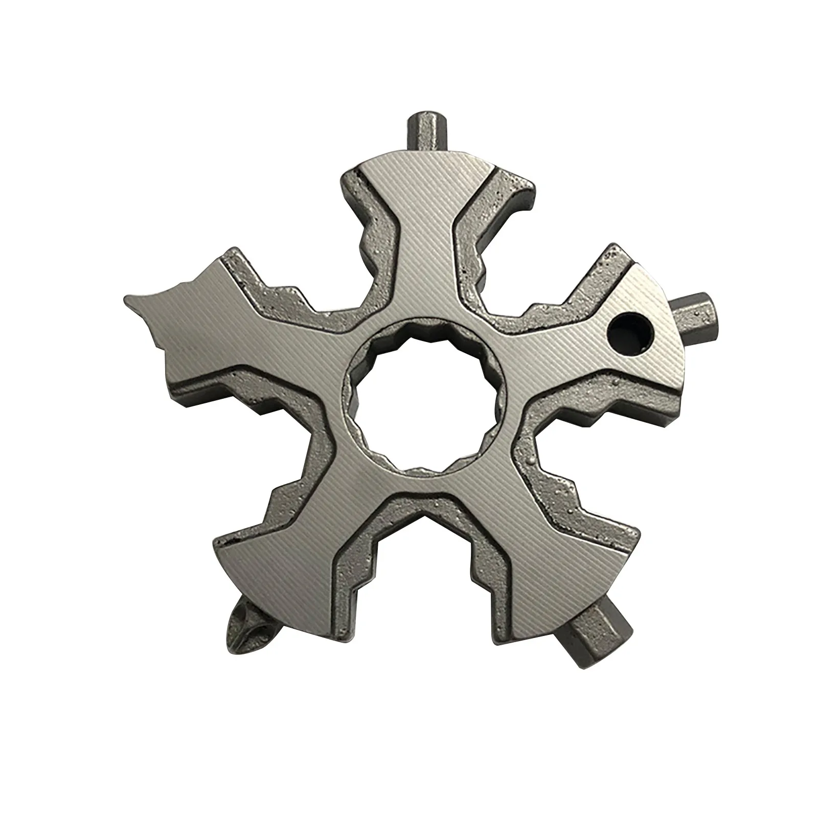 

Portable 16-in-1 Snowflake Multi-tool Outdoor Tool Card Keychain Bottle Opener Herramientas de reparacin de bicicletas#30