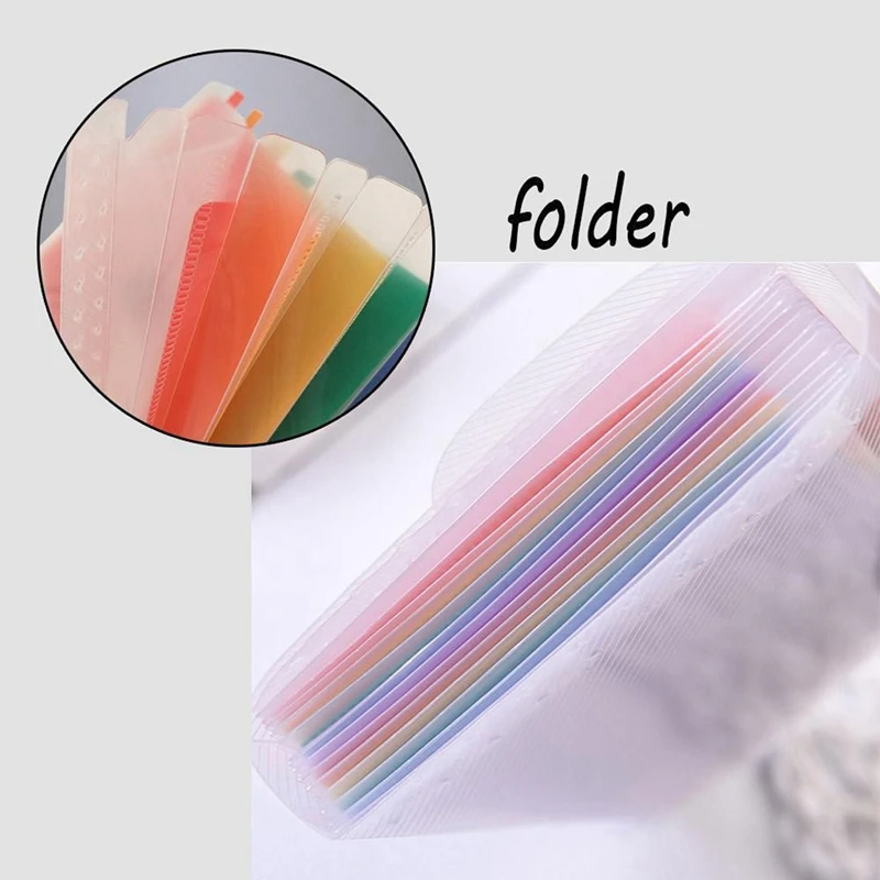 

2 Pcs Folder Office Expanding File Color & Rainbow color