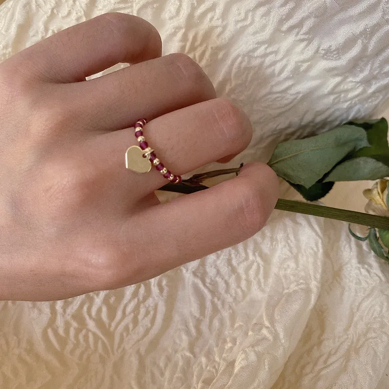 Женское кольцо с имитацией жемчуга AOMU цветное металлическое подвеской в виде