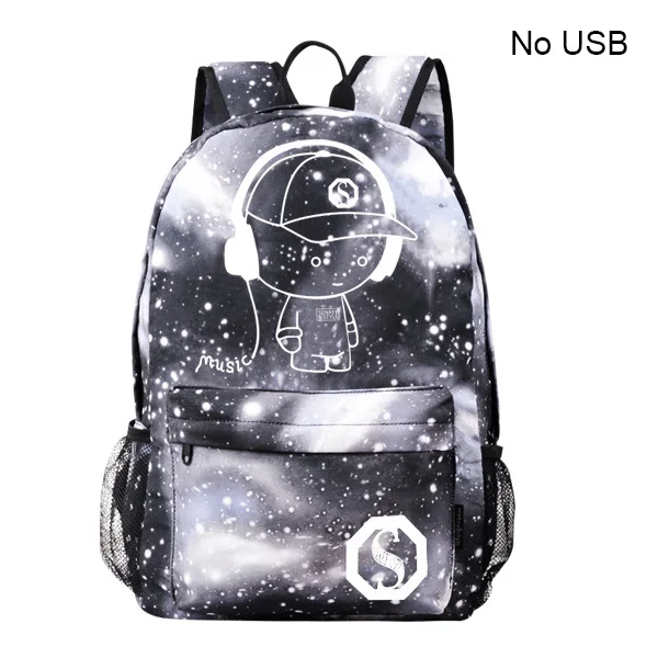 Gray bag only DIOMO классные светящиеся школьные ранцы для мальчиков и девочек рюкзак с usb зарядкой аниме рюкзак для девочек-подростков Противоугонный - Цвет: Gray bag only