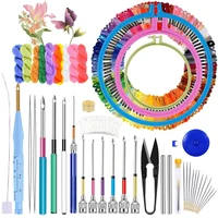 miusie 156 pcs embroidery thread diy craft needlework cross stitch embroidery hoop knitting sewing punch needle kit for beginner