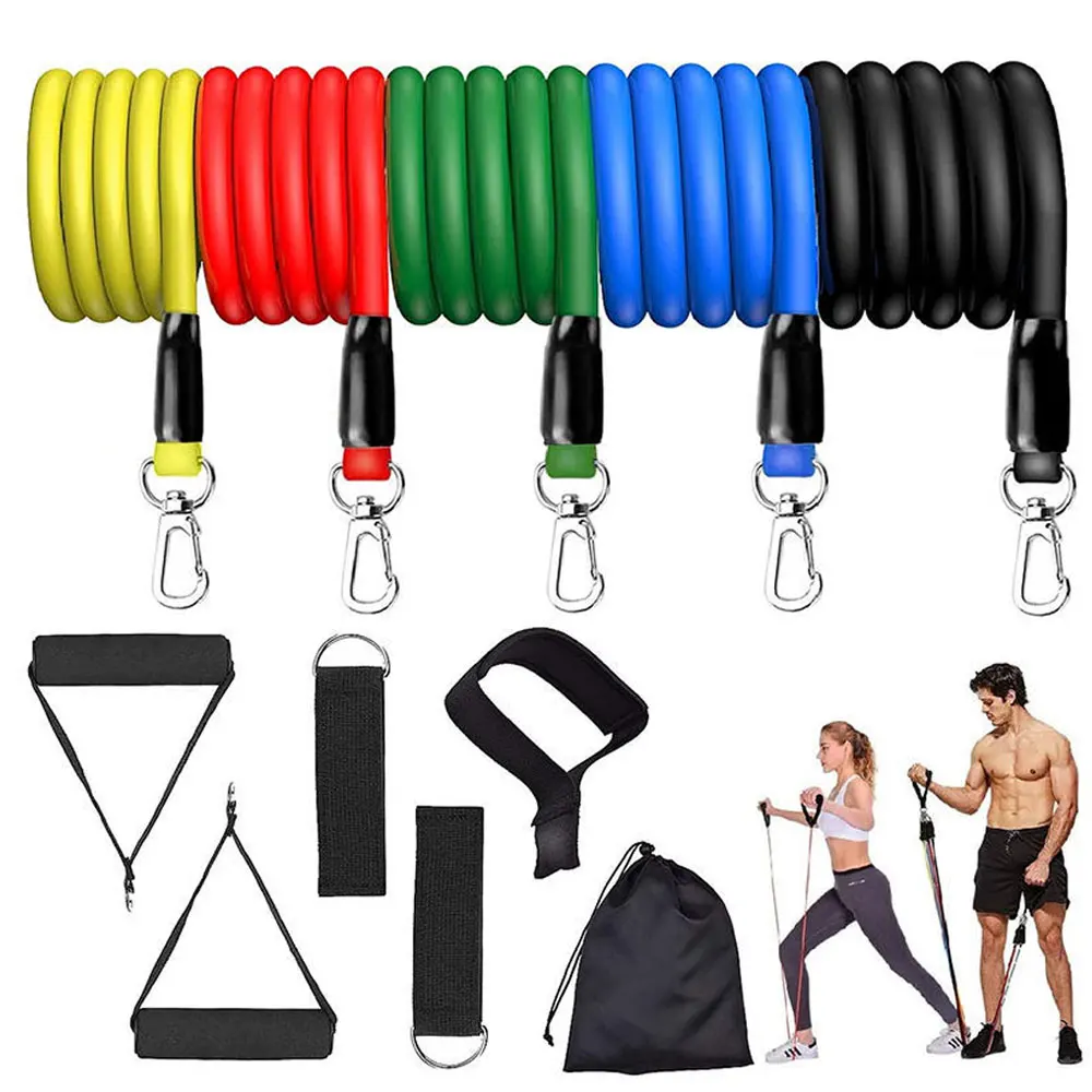 Комплект эластичных лент на домашний канат для перетягивания силовых тренировок
