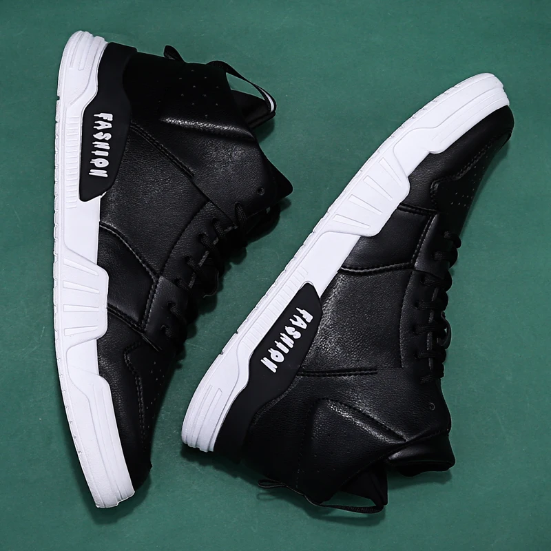 Hemmyi High Top Sneakers Men Trainers Youth White Casual Shoes Comfortable Walking Footwear Lace-up Support Dropshipping | Обувь