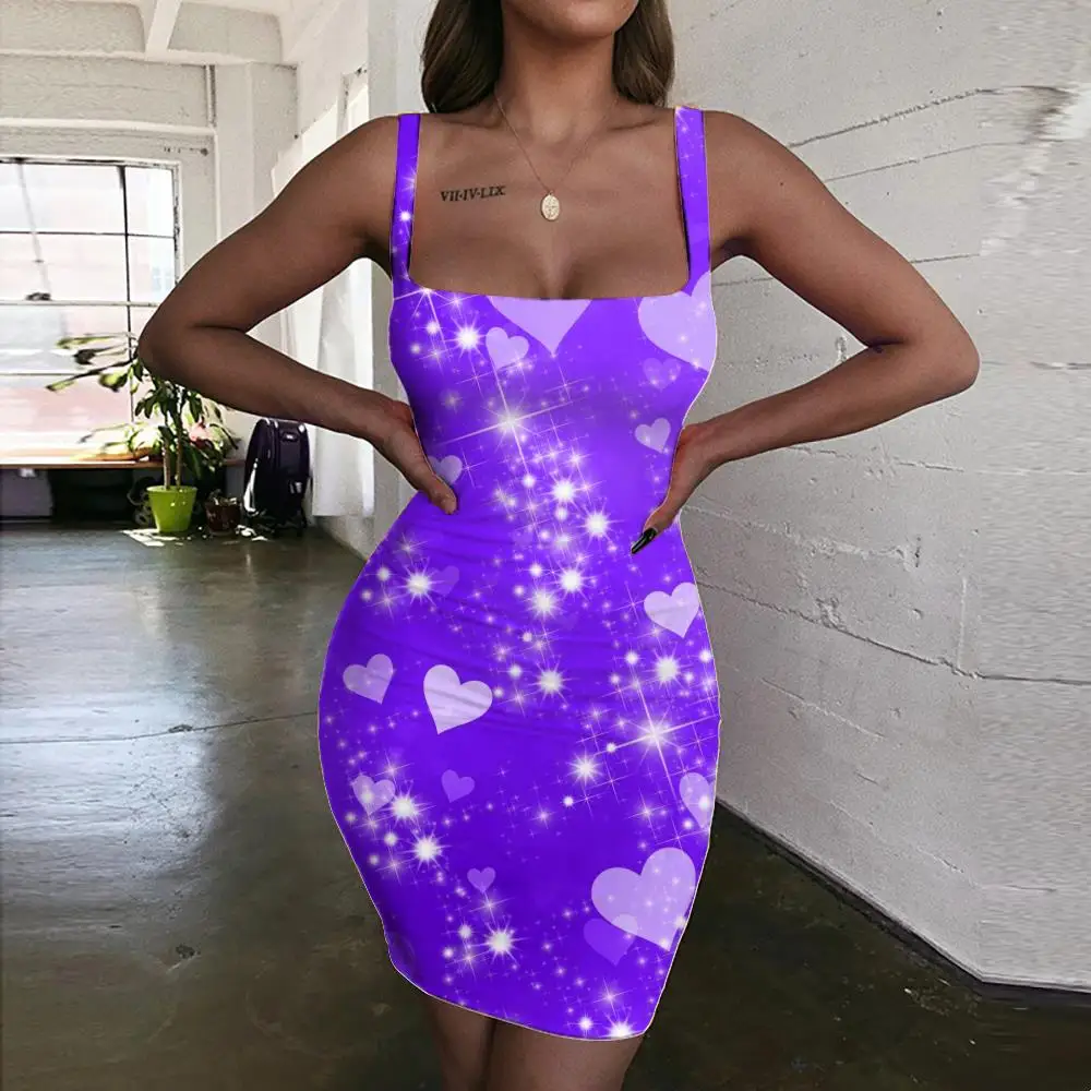 

Женское платье с лямкой на шее KYKU, голубое пляжное платье с 3D-принтом, лето 2019