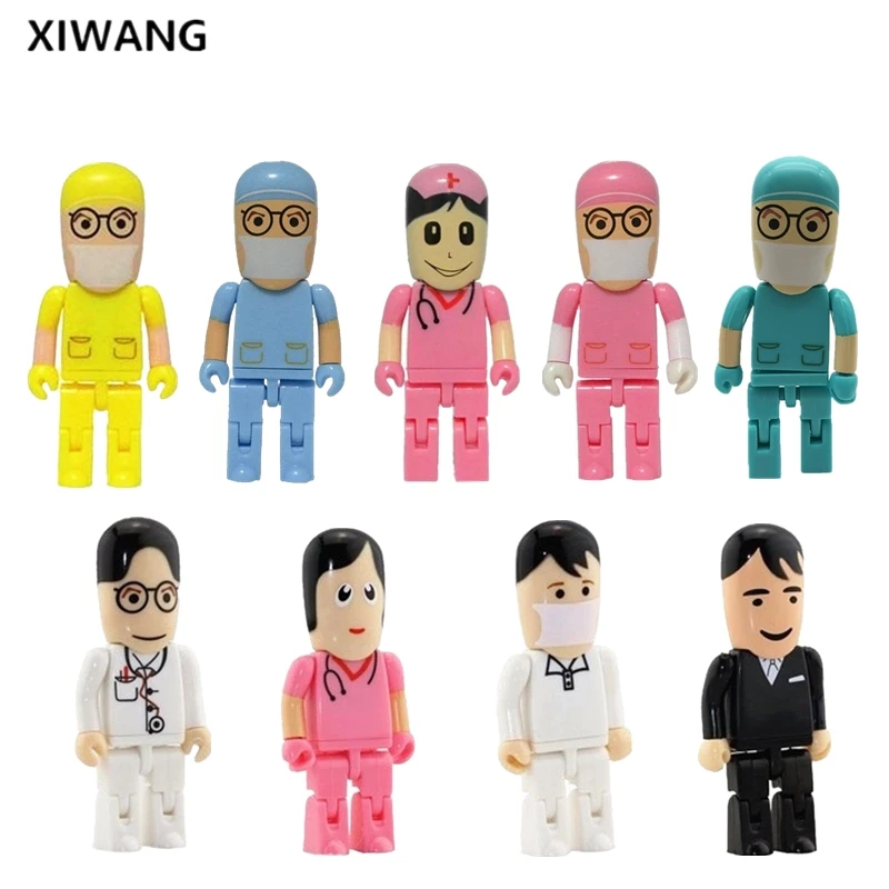

High speed Cartoon Doctor Series Pendrive 128gb usb 2.0 4GB 8GB pen drive 16GB 32GB 64GB Hospital Dentist USB Flash Drive Gifts
