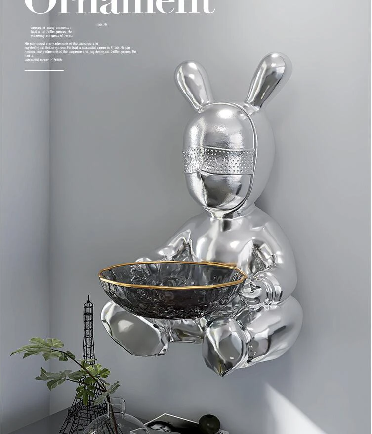 

MODERN ANIMAL KEY FRUIT STORAGE BOX WALL HANGING RESIN ORNAMENTS HOME LIVINGROOM WALL MURAL CRAFTS 3D WALL STICKER DECORATION