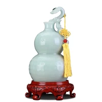 chinese style gourd lucky fortune wealth statue jade art sculpture home decoration accessories housewarming opening gifts craft