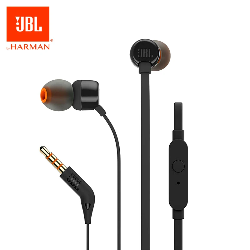 Оригинальные наушники JBL T110 In ear динамическая Спортивная музыка чистый HIFI
