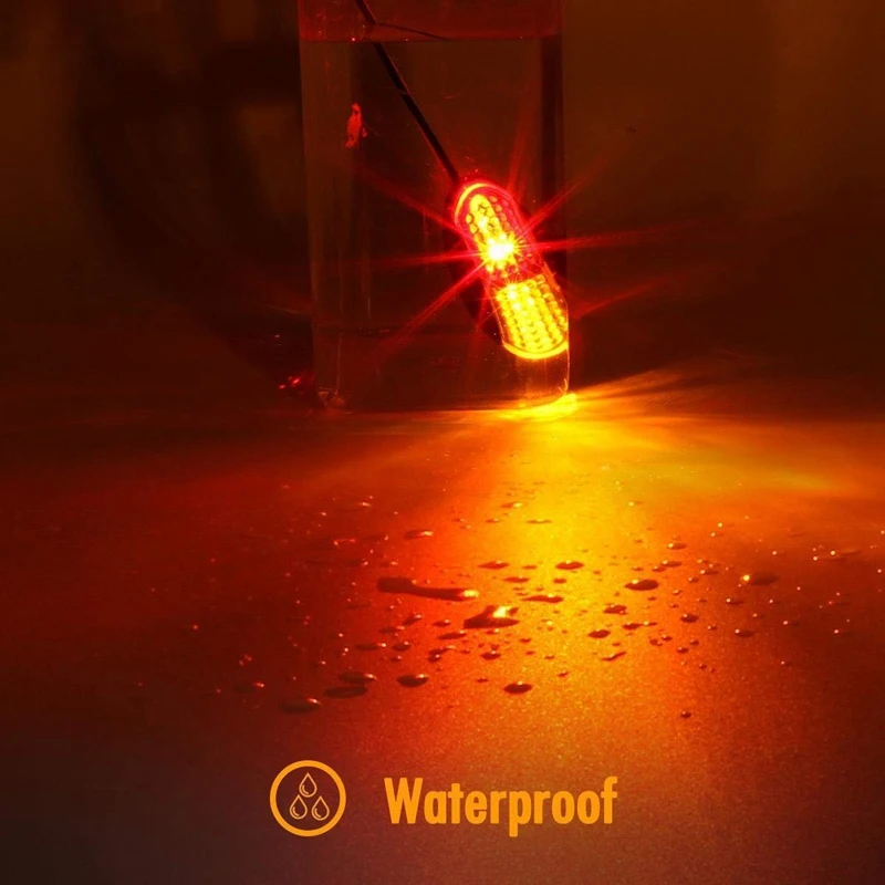 

2 Led Side Marker Lights Lamps Truck Trailer Clearance Lights Sealed Indicators Lights Waterproof (Yellow+Red)