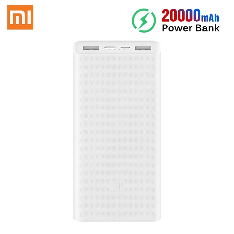 Портативное зарядное устройство Xiaomi Mi Power Bank 3 2C 20000 мАч 18 Вт двусторонняя быстрая