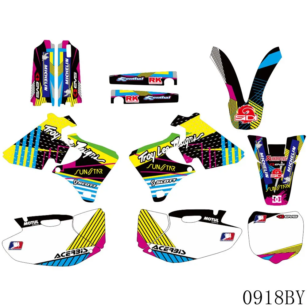 Графические наклейки задний фон для мотоцикла на заказ YAMAHA YZ250F YZ400F YZ426F YZF 250 400 426