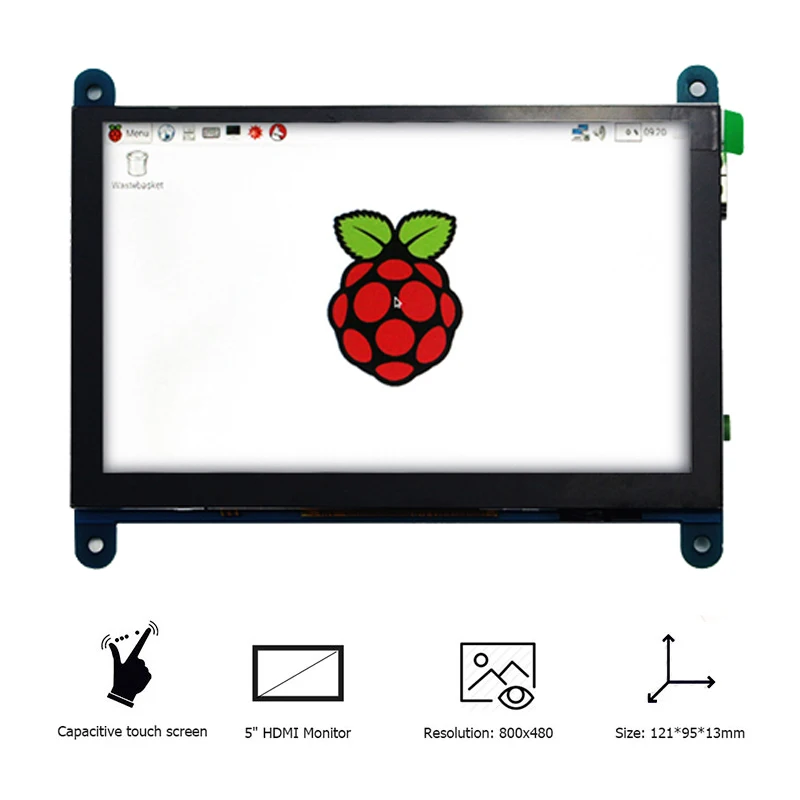 

5 inch Raspberry Pi HDMI Touch Screen 800*480 Display LCD for Raspberry Pi 4 3 Model B 4B 3B 3 B+