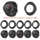 ТПУ Защитная рамка для смарт-часов Huami Amazfit-T-Rex Sports ударопрочный чехол для смарт-часов черный мягкий водонепроницаемый бампер