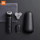 Электрическая бритва Xiaomi Mijia S500 S500C 3 головки, гибкая Бритва для сухого влажного бритья, моющаяся портативная триммер для бороды, очищение лица 3 в 1