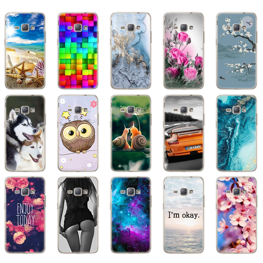 Soft TPU Case for Samsung Galaxy J1 2016 J120 J120F SM-J120F back cover 360 full protective printing transparent coque | Мобильные