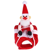 funny christmas riding dress pet dog clothes warm apparel party dressing up cosplay clothing for small dogs clothes