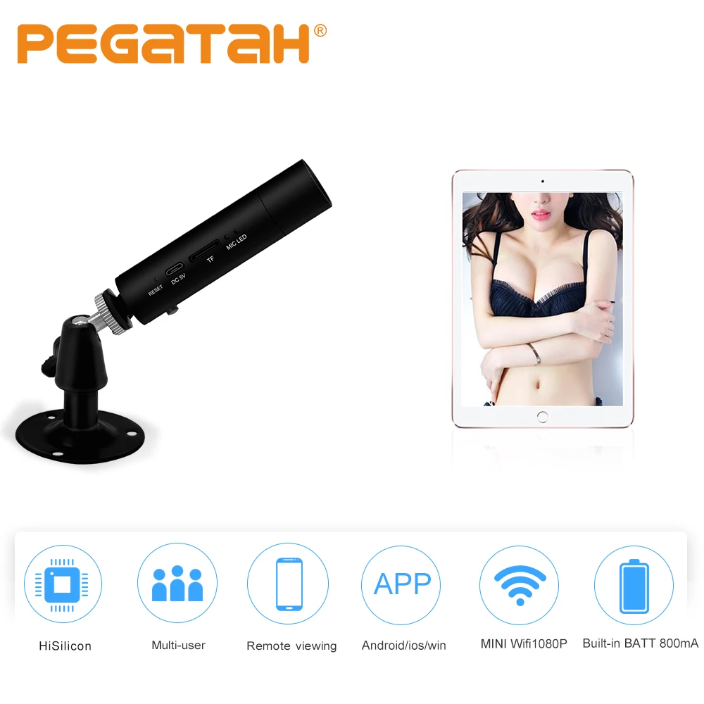 

HD 1080p P2P Mini Wifi IP Camera Dual Lens Remote View Micro Camcorder with Motion Record Mini DV Camera hidden TF card