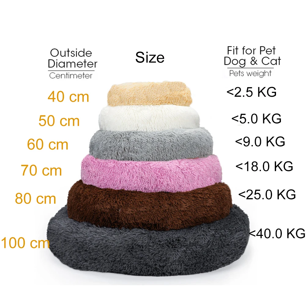 

Donut Hond Bed Warme Zachte Lange Pluche Huisdier Kussen Voor Samll Grote Hond Huis Kat Kalmerende Bed Wasbare Huisdier Sofa ma