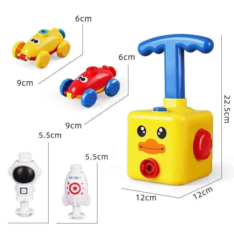 

NEW Power Balloon Launch Tower Toy Puzzle Fun Education Inertia Air Power Balloon Car Science Experiment Toy for Children Gift