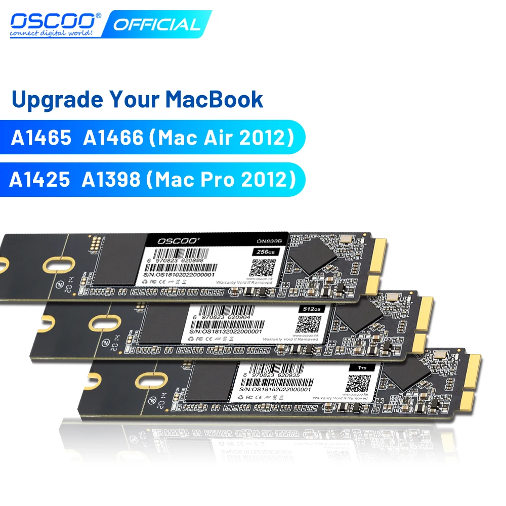 Твердотельный накопитель Oscoo 256 гб 512 ТБ для 2012 Macbook Air A1465 A1466 Pro A1398 A1425 Apple macbook