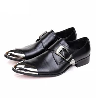 2020 new business pointed flat shoes formal dress leather mens loafers festival party wedding