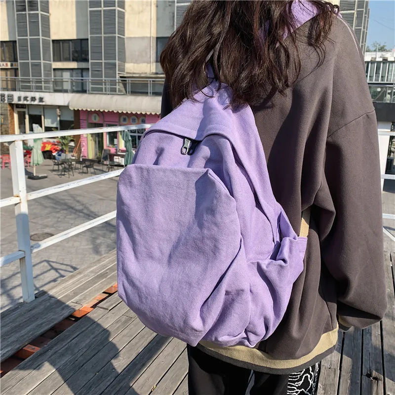 

Casual Fashion Backpack New Women Backpack Canvas School Bags For Teenage Girs Travel School Backpack Multi Pocket Mochilas