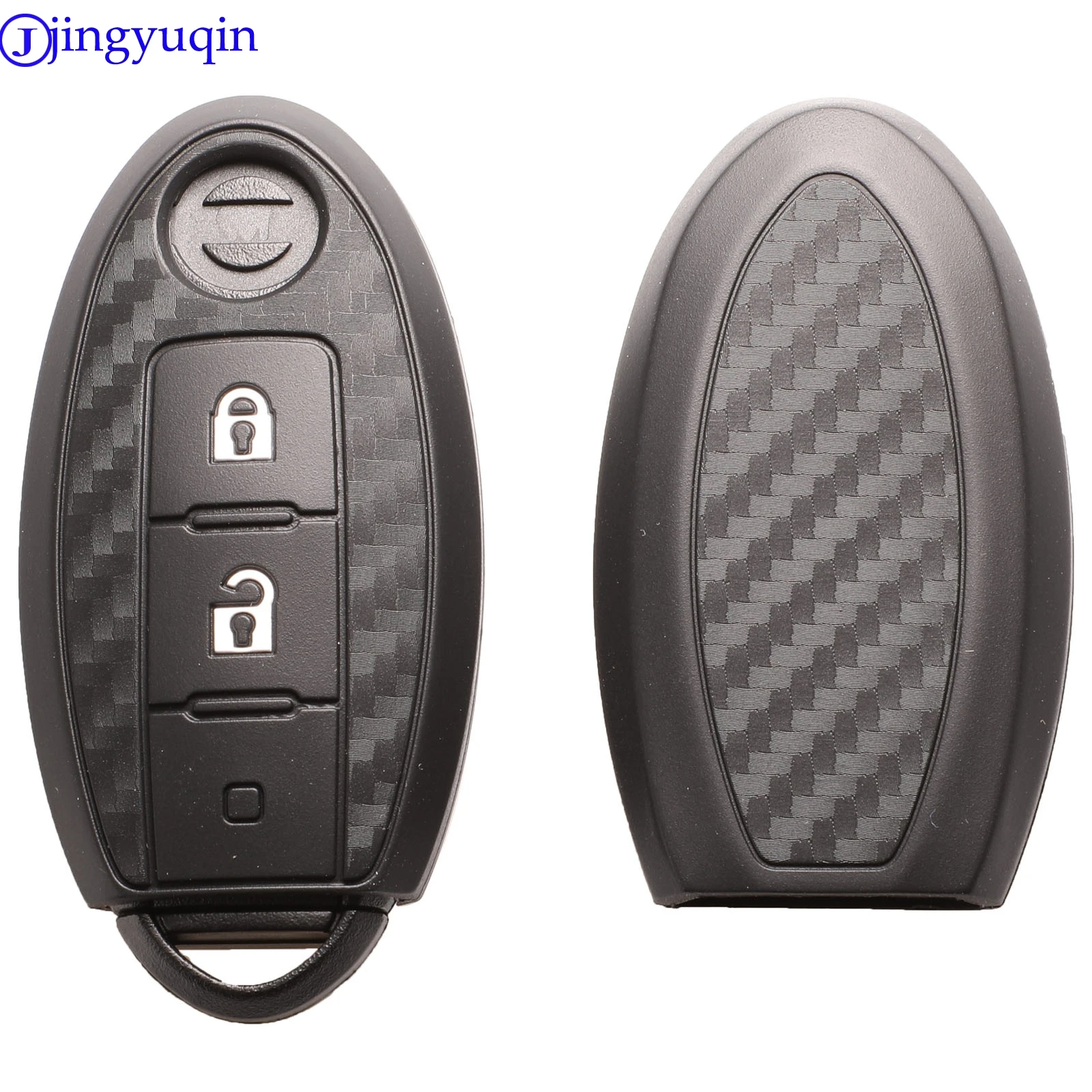 Jingyuqin 2/3Btns карбоновая модель для Nissan X Trail 370Z Cube Micra Qashqai Juke Leaf Tiida Quest Versa|Футляр