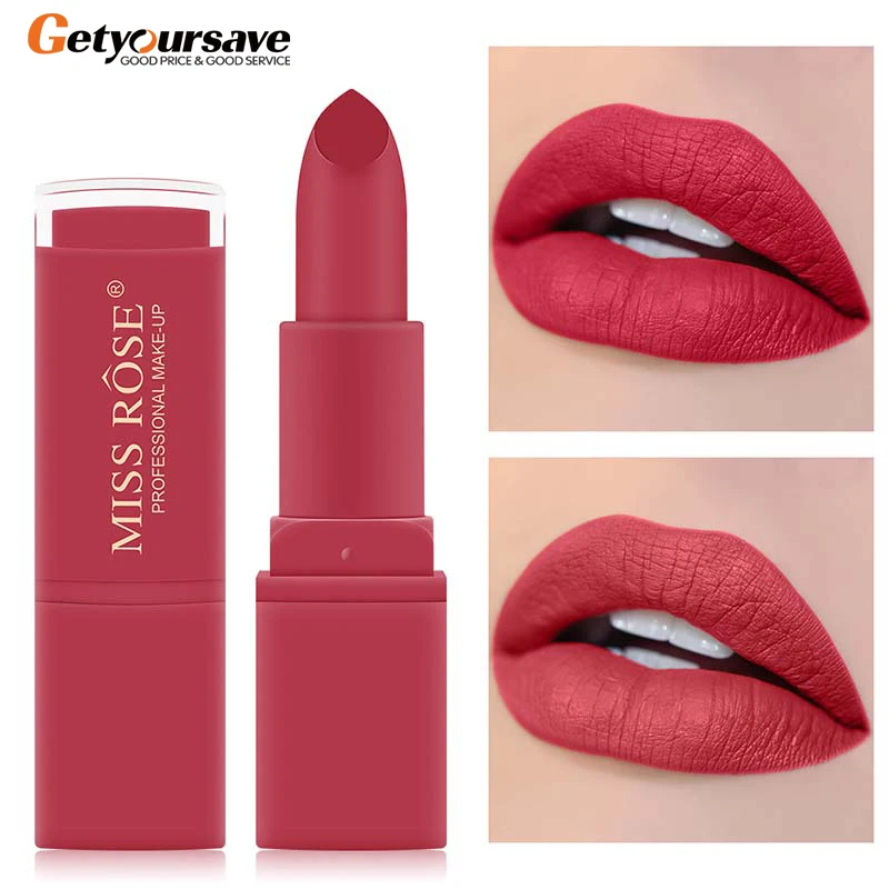 Губная помада мисс Роуз макияж водостойкая долгодействующая перламутровая