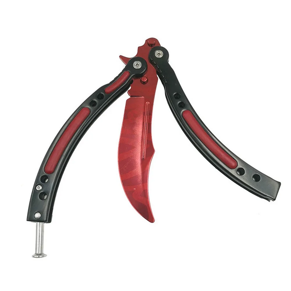 

Портативный нож из нержавеющей стали CS GO, складной нож-бабочка, тренировочная игрушка без краев, ручной инструмент для повседневного исполь...