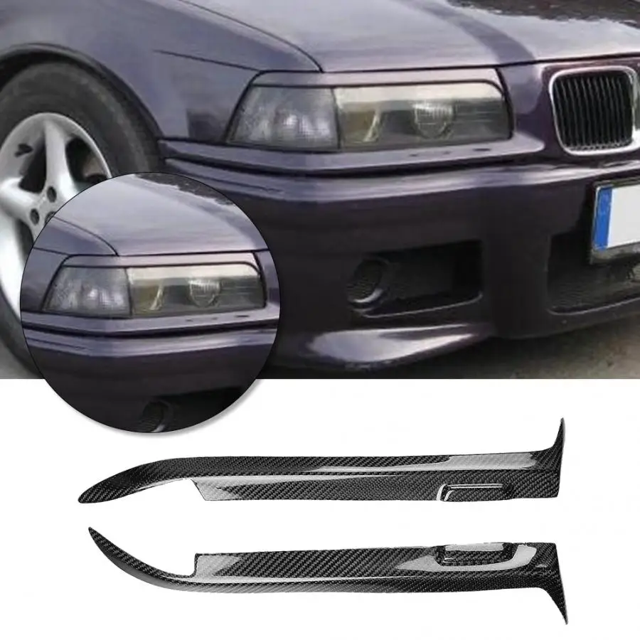 1 пара накладок на передние фары из углеродного волокна для BMW E36 1992 1993 1994 1995 1996 1997