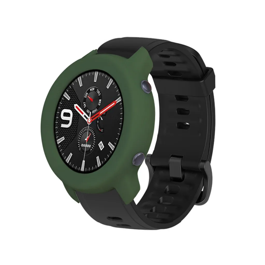 Силиконовый чехол из ТПУ с полной защитой для Huami AMAZFIT GTR 42 мм рамкой часов сменная