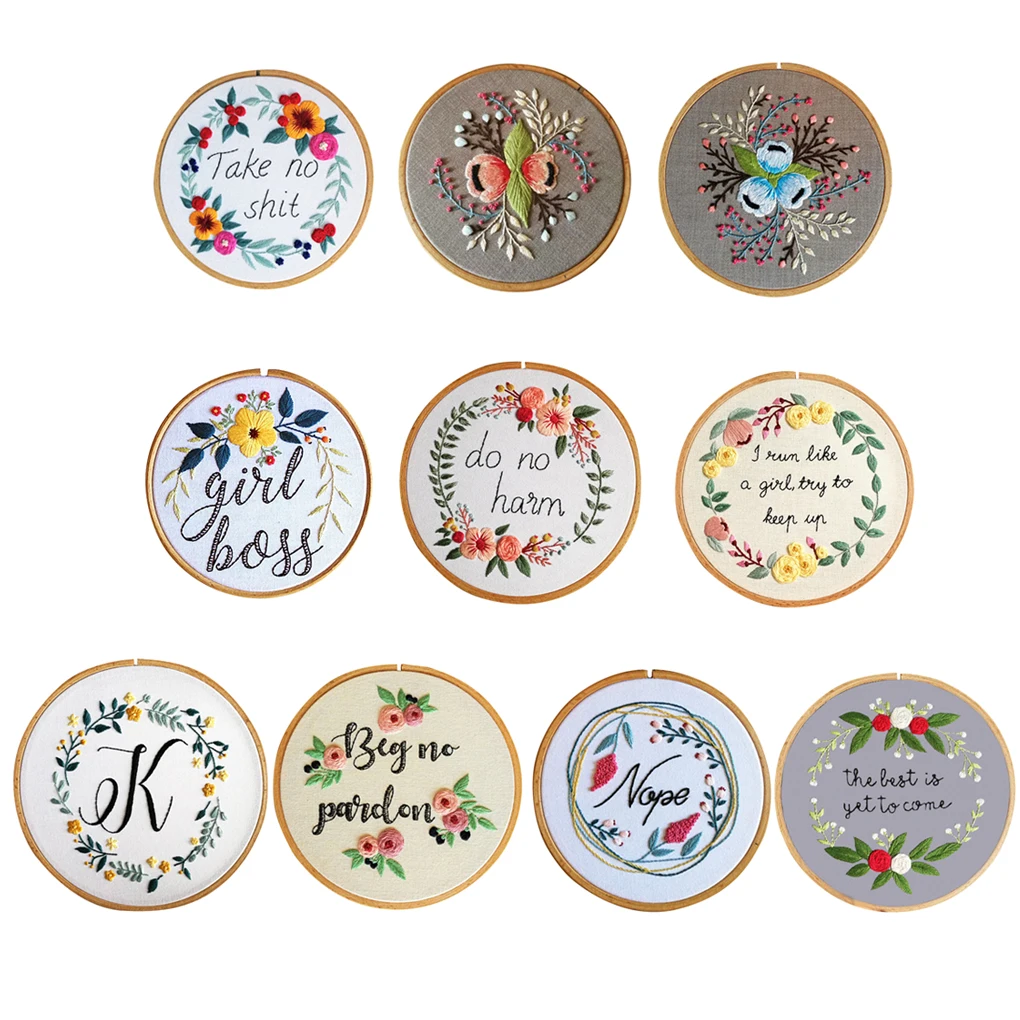 Трехмерный цветок DIY Набор для вышивания ткани подарок начинающих Цветочная