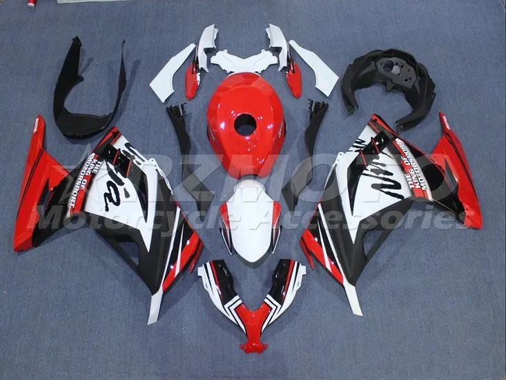 

New ABS Motorcycle whole Fairings Kit Fit for kawasaki Ninja300 EX300 13 14 15 16 17 18 Bodywork set + Tank cover red white cool