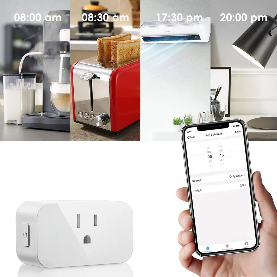 2 шт. интеллектуальная Розетка WiFi беспроводной пульт дистанционного розетка