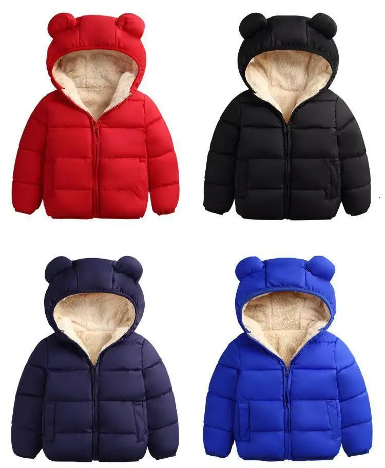 Baby Girls Jacket Autumn Winter Jacket For Girls Coat Kids Warm Hooded Outerwear Coat For Boys Coat Children Clothes YJ108