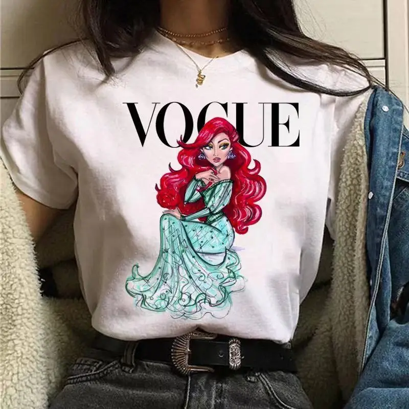

2021 Women's Summer New Princess Fashion Casual Letters Printed Round Neck Short Sleeve T-Shirt