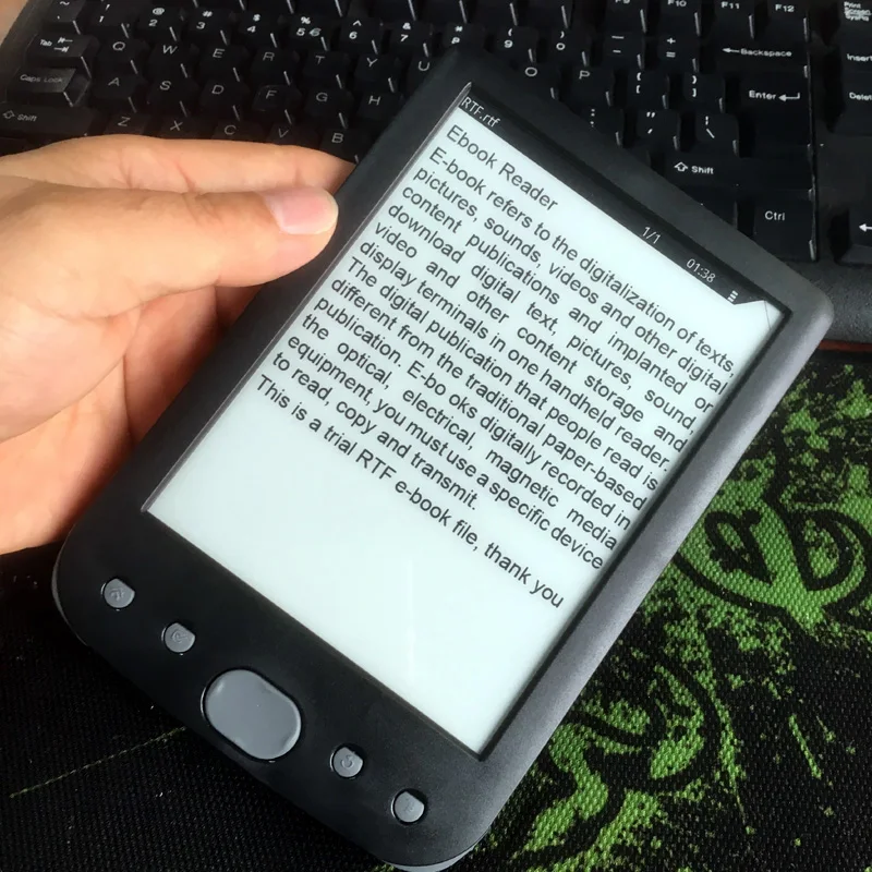 6 дюймов EINK экран Ebook Reader Поддержка TXT PDF Reader Поддержка карты фабрика прототип низкая цена продажи