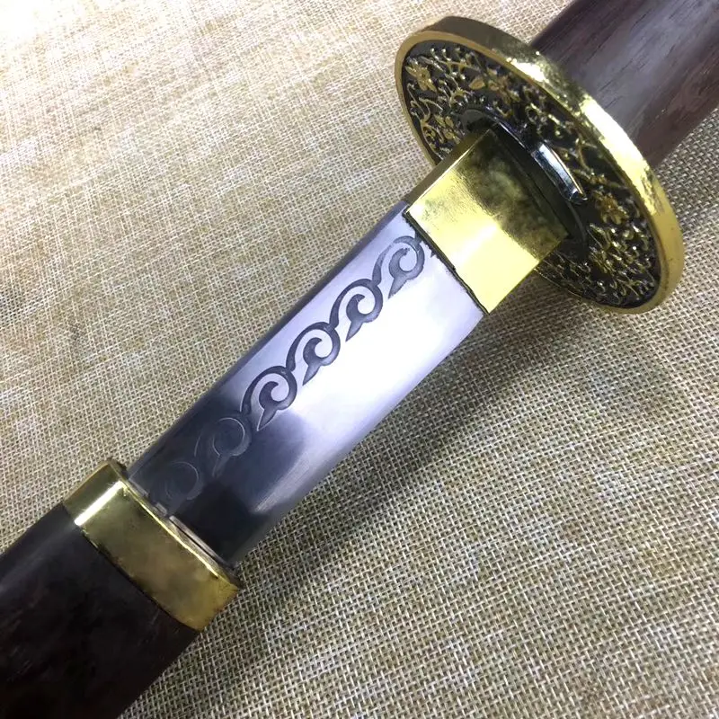 

Hand-Forged straight Sword WUSHU Tang Sword Saber manganese steel Blade Full Tang Jian